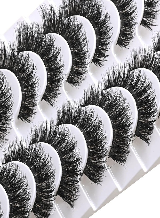 FARRED Mink Lashes False Eyelashes Cat Eye Lashes Wispy Mink Eye Lash Fluffy Eyelash Natural Look 10 Pairs Fake Lashes Pack Volume Lash Strips Pestañas (Z09|10-15MM) - Image 4